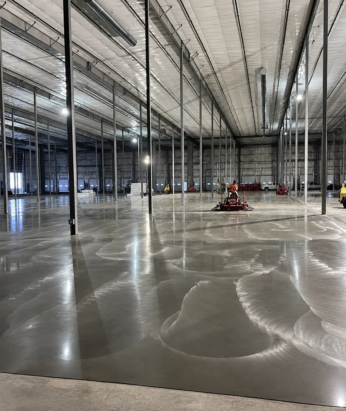 Power trowel finish